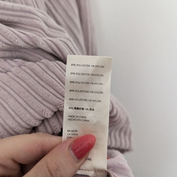 Free People lavender lilac light purple Raquel chenille textured stripe top - Picture 4 of 6